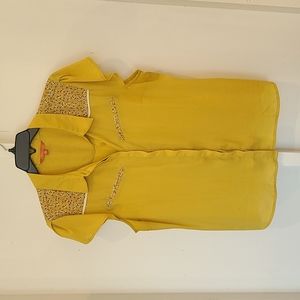 ModCloth Mustard Yellow Cowgirl Shirt
